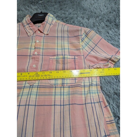 Indian Madras Woven For J‎ Crew Womens Shirt Small Pink Classic Fit Short Sleeve - Picture 7 of 11